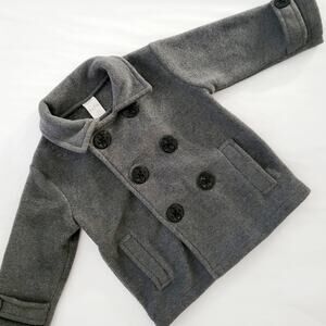 24M Starting Out fleece grey pea coat